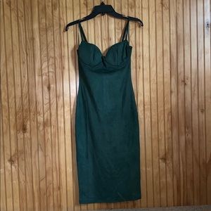 Suede teal/ hunter green dress